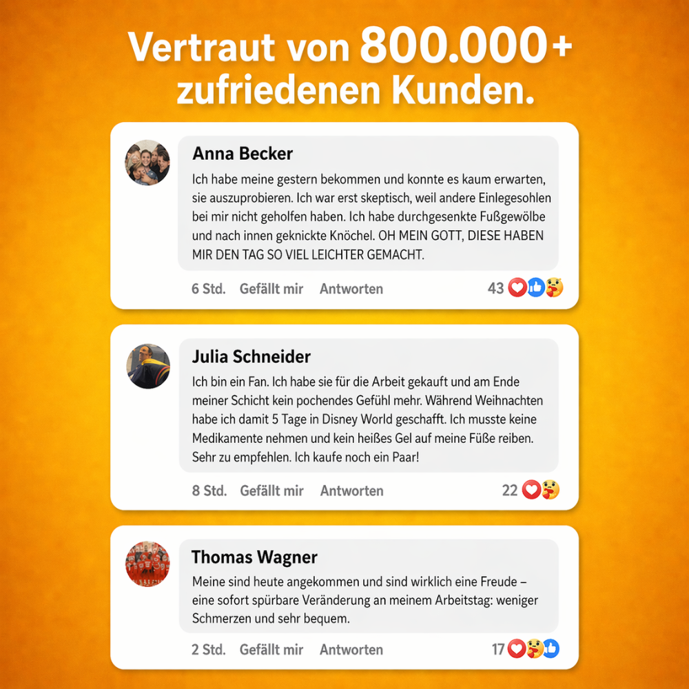 Komfort-Einlegesohlen für den ganzen Tag